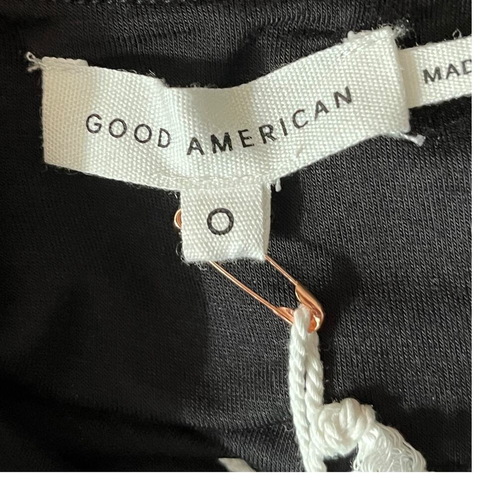 Good American Dress ruched sleeveless black size 0 (XS) - Picture 5 of 8